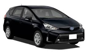 Black Estate Car in white Background